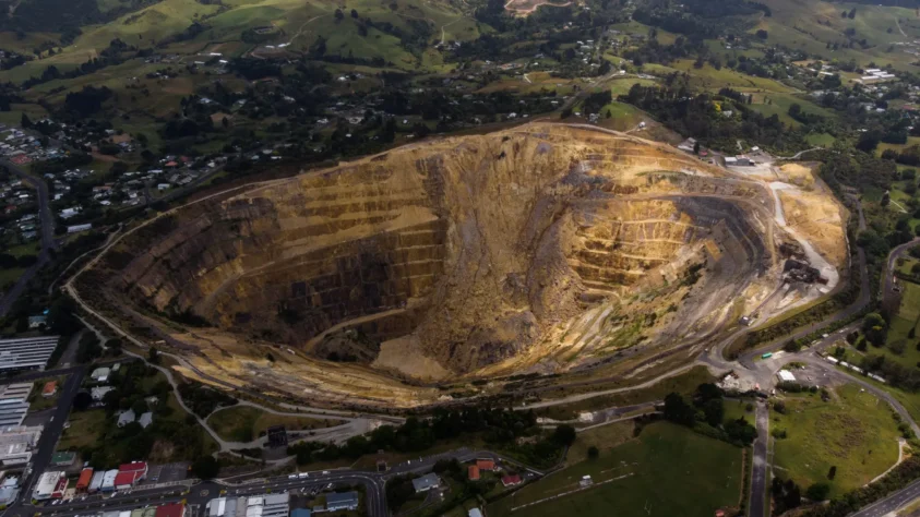 Gold mining quarry